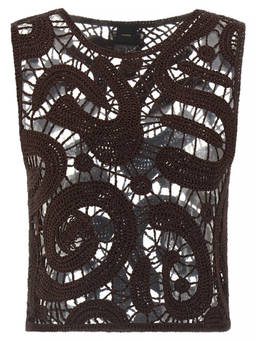 Pinko - Brown Crochet Top