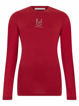 Ludovic de Saint Sernin - Red Logo Crew Neck Top