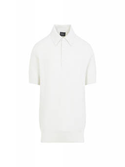 Brioni - White Shirt Collar Polo T-Shirt (L)