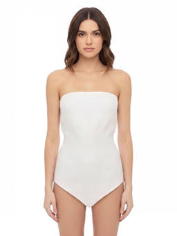Miu Miu - White Solid Strapless Top (M)