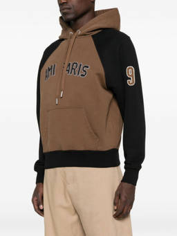 AMI Paris - Brown Long Sleeves Logo Hoodie