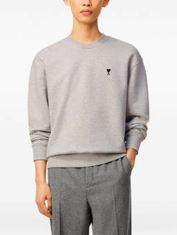 AMI Paris - Grey Crewneck Logo Sweatshirt