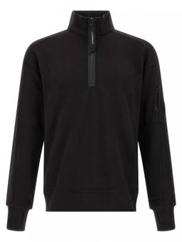 C.P. Company - Black Solid Mock Collar Sweatshirt