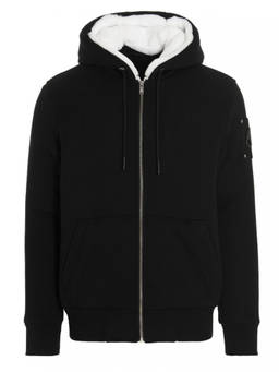 Moose Knuckles - Black Solid Zip-Up Hoodie