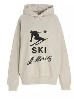 BALLY - Grey Graphic Hoodie (M)