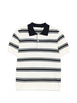 Dunst - Beige Stripes Shirt Collar Polo T-Shirt (S)