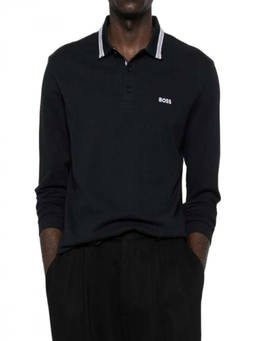 Boss - Blue Logo Shirt Collar Polo T-Shirt (3XL)