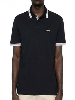 Boss - Navy Blue Solid Polo T-Shirt