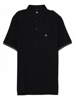 C.P. Company - Black Shirt Collar Polo T-Shirt