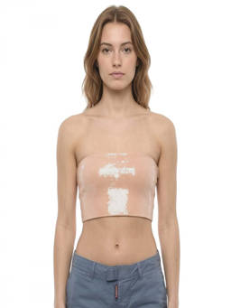 Dsquared2 - Pink Embellished Strapless Top (XS)