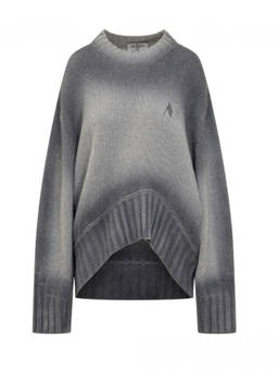 THE ATTICO - Light Grey Crew Neck Sweater