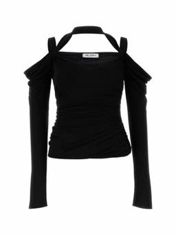 THE ATTICO - Black Halter Neck Top (S)