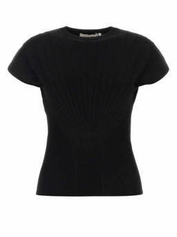 Sportmax - Black Knitted Crew Neck Top