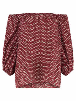 Marine Serre - Red Printed Off Shoulder Top (M)