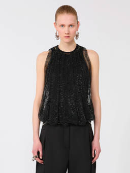 Sportmax - Black Rhinestone Top (M)