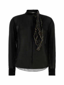 Isabel Marant - Black Tie Fastening Long Sleeves Top