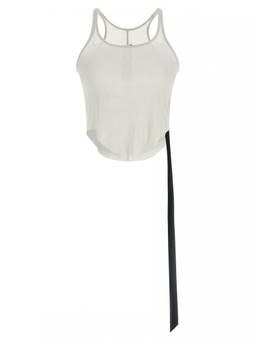 Rick Owens - White Row Edge Ribbon Tank Top