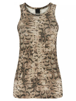Pinko - Beige Round Neck Printed Top (M)