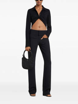 Courreges - Black Twist Detailing Crop Top