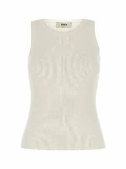 Fendi - White Silk And Cotton Top (L)
