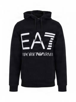 EA7 Emporio Armani - Black Logo Regular Hoodie