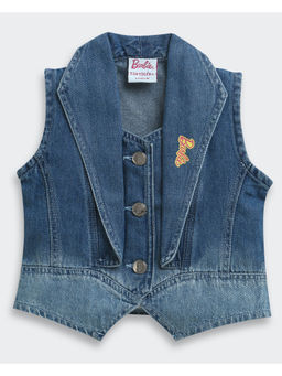 TINY GIRL - Barbie Blue Denim Waistcoat for Girls