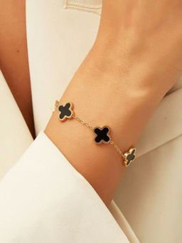 Designs & You - Black Stainless Steel Women Statement Bracelet