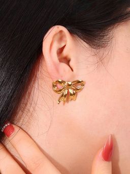 Designs & You - Gold Stainless Steel Women Statement Earrings
