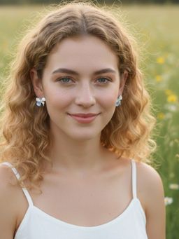 Accessher - White Silver Women Statement Earrings