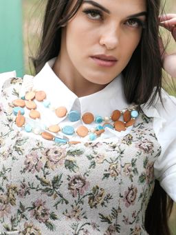 Odette - Stylish Beads And Crochet Necklace