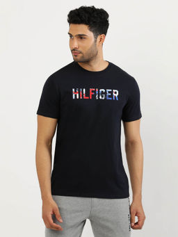 Tommy Hilfiger - Blue Crew Neck Graphic T-Shirt