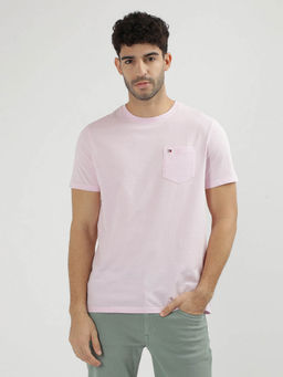Tommy Hilfiger - Pink Crew Neck Solid T-Shirt
