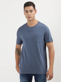Tommy Hilfiger - Blue Crew Neck Solid T-Shirt