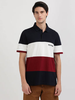 Tommy Hilfiger - Blue Collar Neck Colorblock Polo T-Shirt