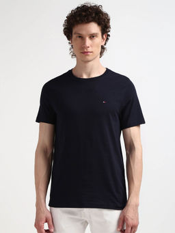 Tommy Hilfiger - Navy Blue Crew Neck Solid T-Shirt