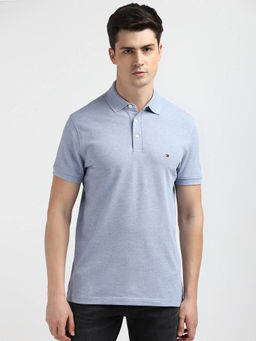 Tommy Hilfiger - Blue Collar Neck Solid Polo T-Shirt