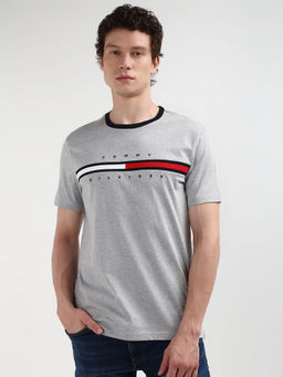 Tommy Hilfiger - Grey Crew Neck Colorblock T-Shirt