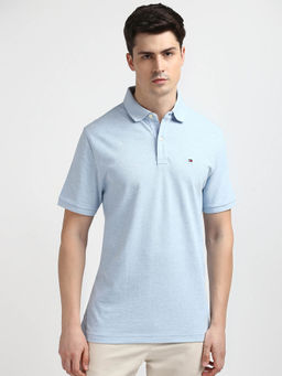 Tommy Hilfiger - Blue Collar Neck Solid Polo T-Shirt