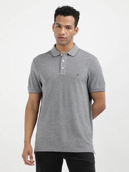 Tommy Hilfiger - Blue Collar Neck Solid Polo T-Shirt