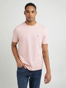 Tommy Hilfiger - Pink Crew Neck Solid T-Shirt