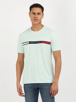 Tommy Hilfiger - Blue Crew Neck Solid T-Shirt