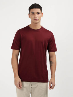 Tommy Hilfiger - Maroon Crew Neck Solid T-Shirt