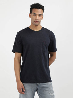 Tommy Hilfiger - Navy Blue Crew Neck Solid T-Shirt