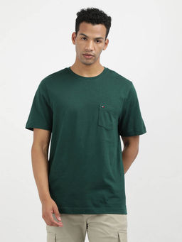 Tommy Hilfiger - Green Crew Neck Solid T-Shirt