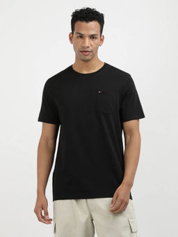 Tommy Hilfiger - Black Crew Neck Solid T-Shirt