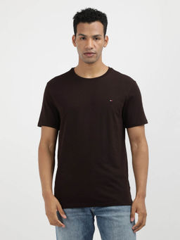 Tommy Hilfiger - Brown Crew Neck Solid T-Shirt