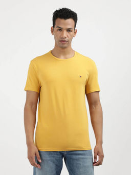 Tommy Hilfiger - Yellow Crew Neck Solid T-Shirt