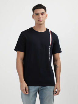 Tommy Hilfiger - Navy Blue Crew Neck Printed T-Shirt