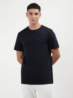 Tommy Hilfiger - Navy Blue Crew Neck Solid T-Shirt