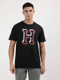 Tommy Hilfiger - Black Crew Neck Graphic T-Shirt